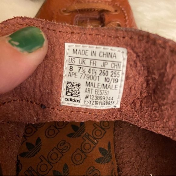 Adidas Originals Lacoste full grain leather men’s trainers in size 8 - Picture 7 of 9